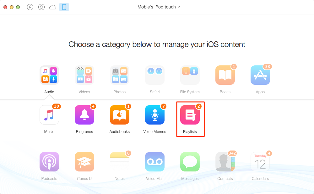 How to Transfer Playlist from iPod to Computer – Step 2