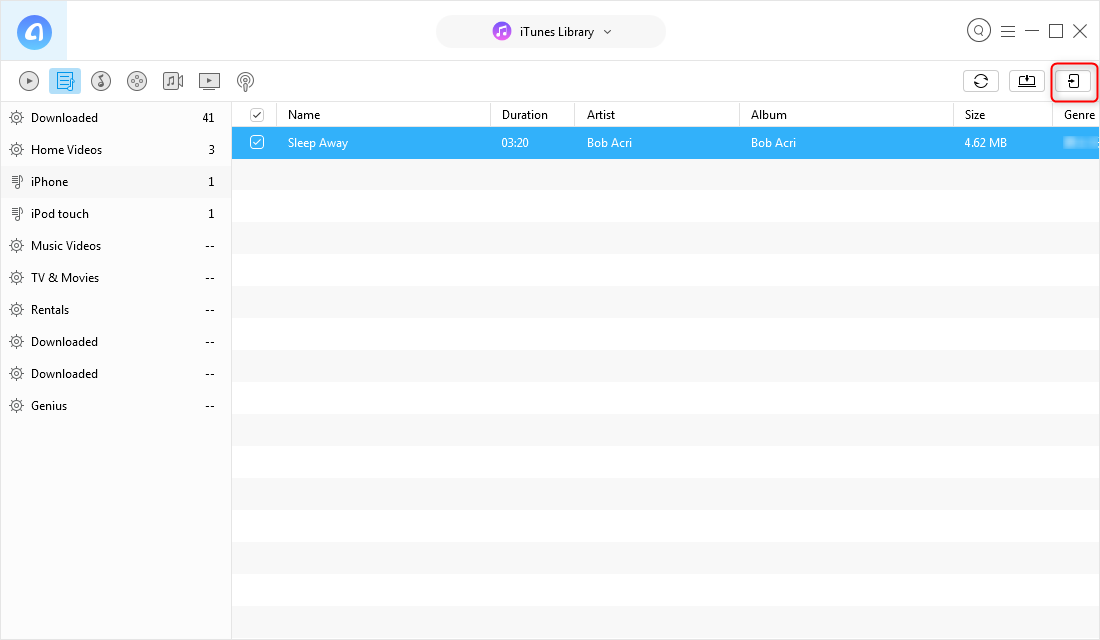 How to Transfer Playlist from iTunes to iPhone without Syncing – Step 2