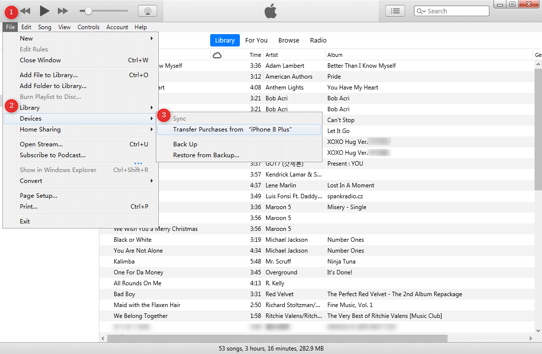 Musik mit iTunes vom iPhone auf den Computer übertragen