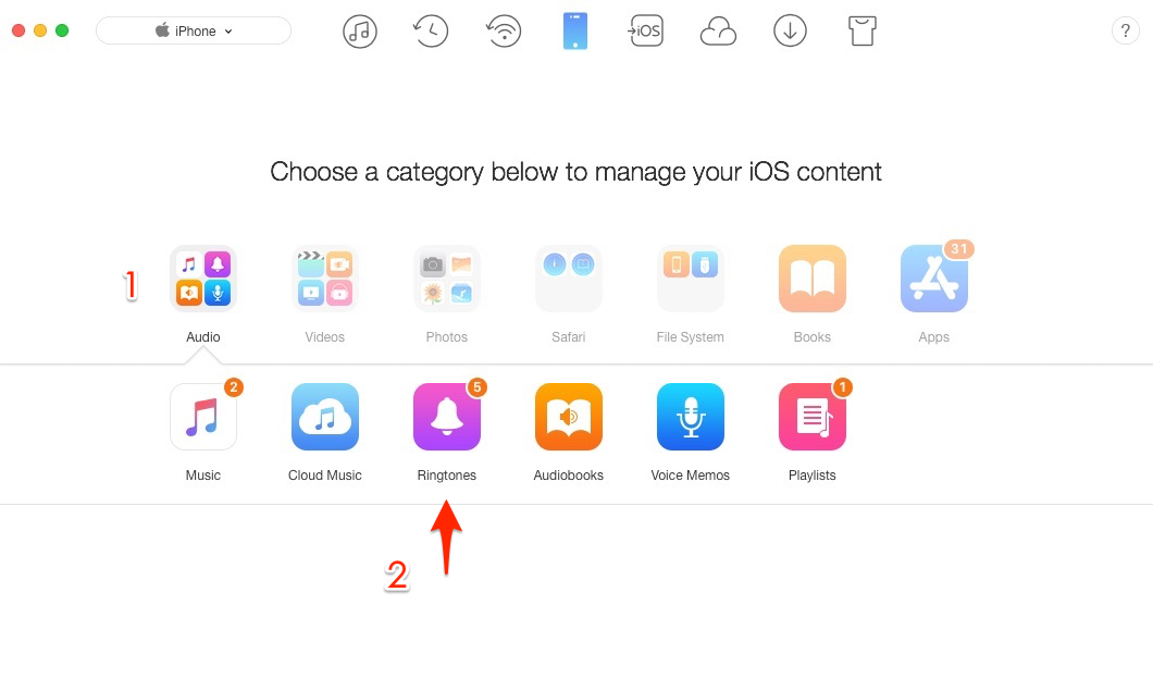 How to Add Ringtones to iPhone 8/X without iTunes – Step 2