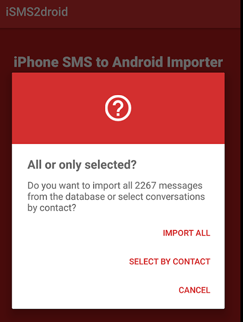 Import all messages from the iPhone