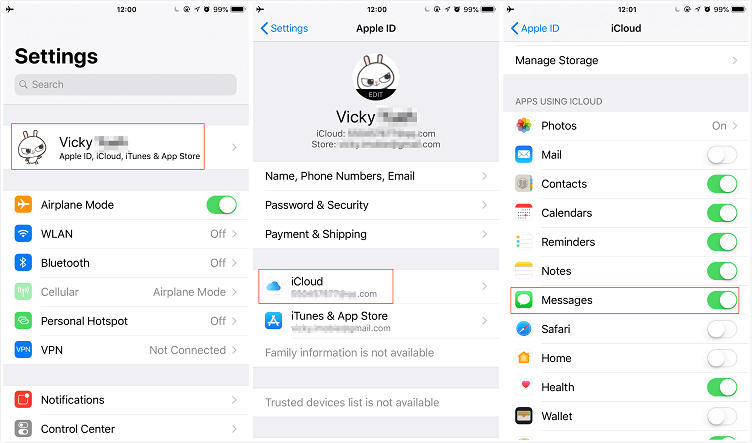 How to Sync iMessages from iPhone to iPhone with iCloud Syncing