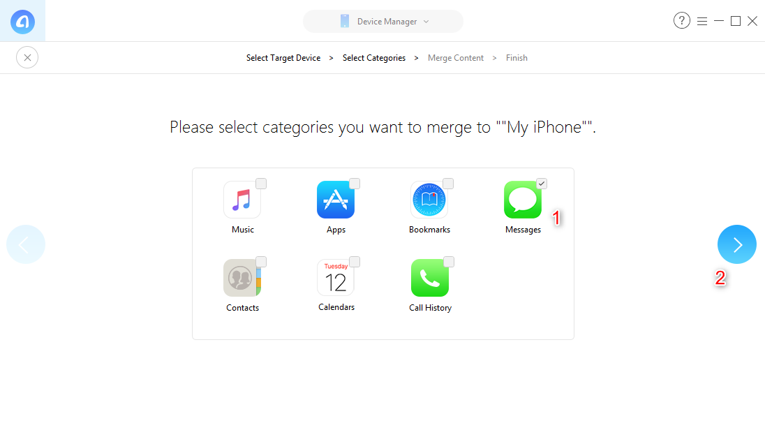 How to Transfer Messages from iPhone to iPhone without iCloud – Step 3