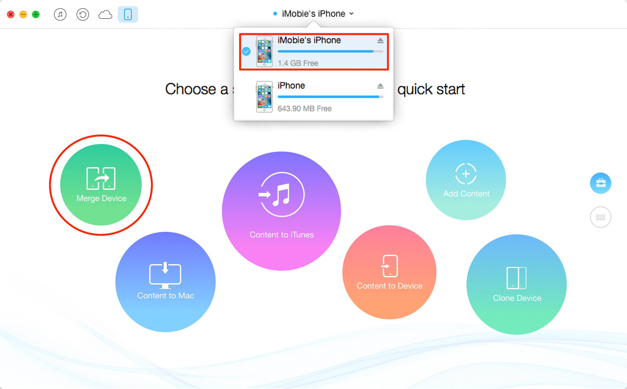 Transfer Messages from iPhone 5s to iPhone SE with AnyTrans – Step 1