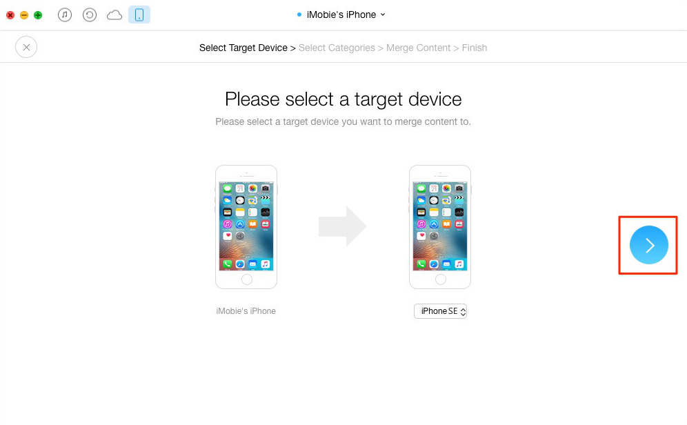 Transfer Messages from iPhone 5s to iPhone SE with AnyTrans – Step 2