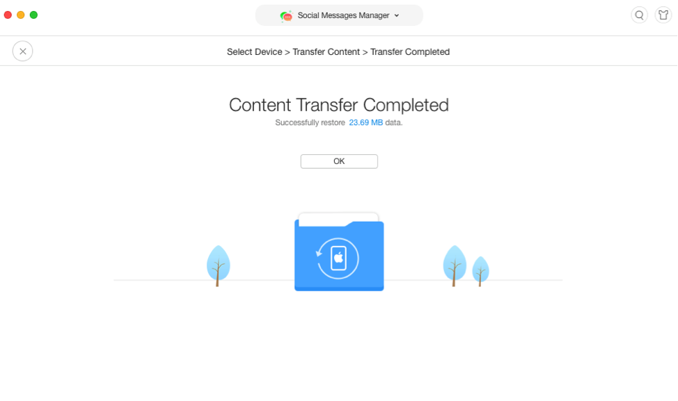 use anytrans to transfer messages ios
