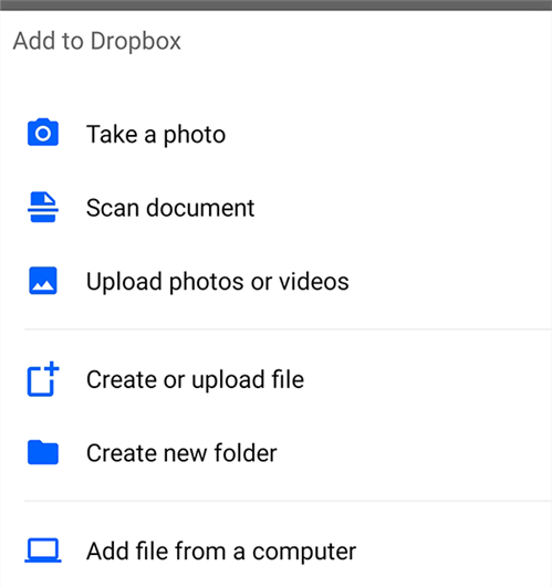 Upload Video to Dropbox