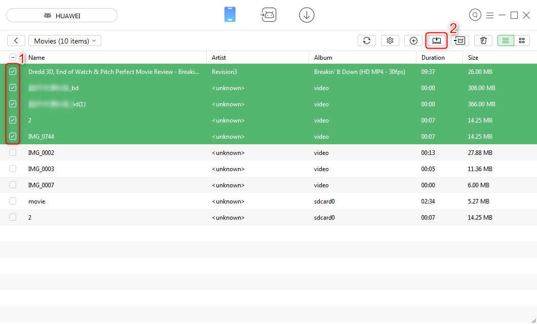 How to Transfer Videos from Android to PC – Step 3
