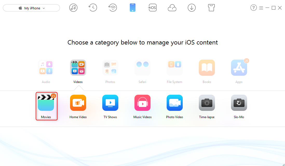 How to Transfer Videos from Computer to iPhone - Step 2