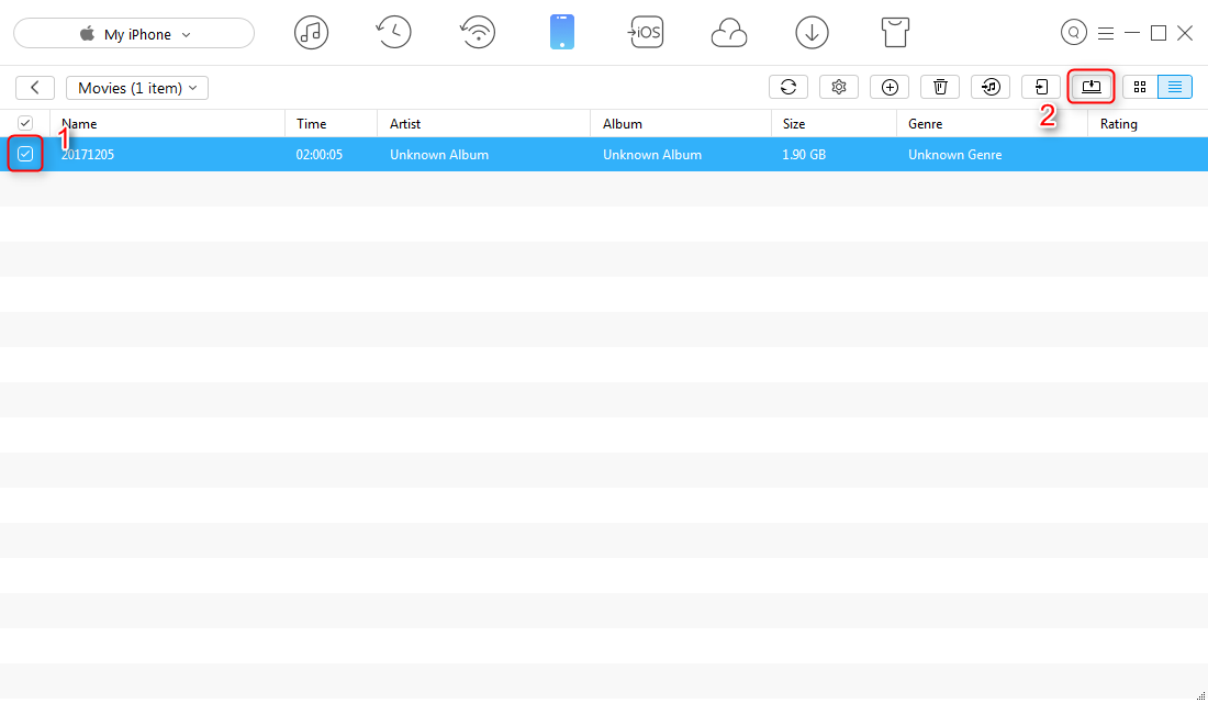 How to Transfer Videos from iPhone to Computer with AnyTrans - Step 3