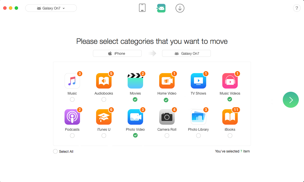 How to Transfer Videos from iPhone to Android – Step 2