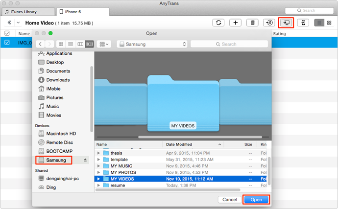 How to Transfer Videos from iPhone to Android – Step 2