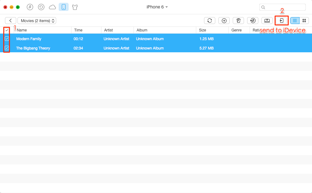 How to Transfer Videos from iPhone to iPad with AnyTrans - Step 3