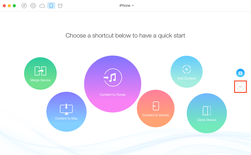 How to Transfer Videos from iPhone to iPhone 7/7 Plus via AnyTrans – Step 1