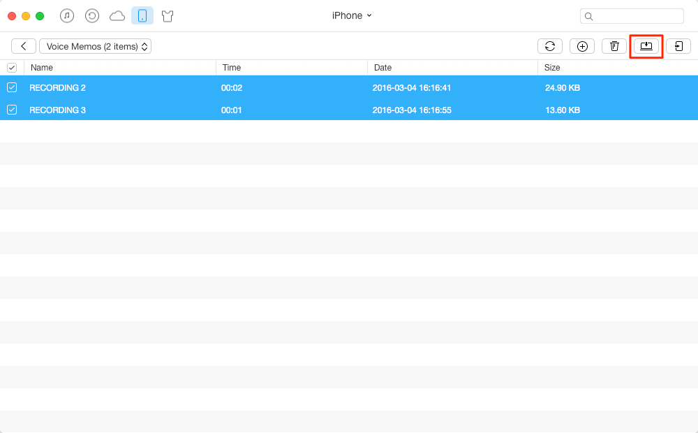 How to Transfer Voice Memos from iPhone to Mac with AnyTrans - Step 2