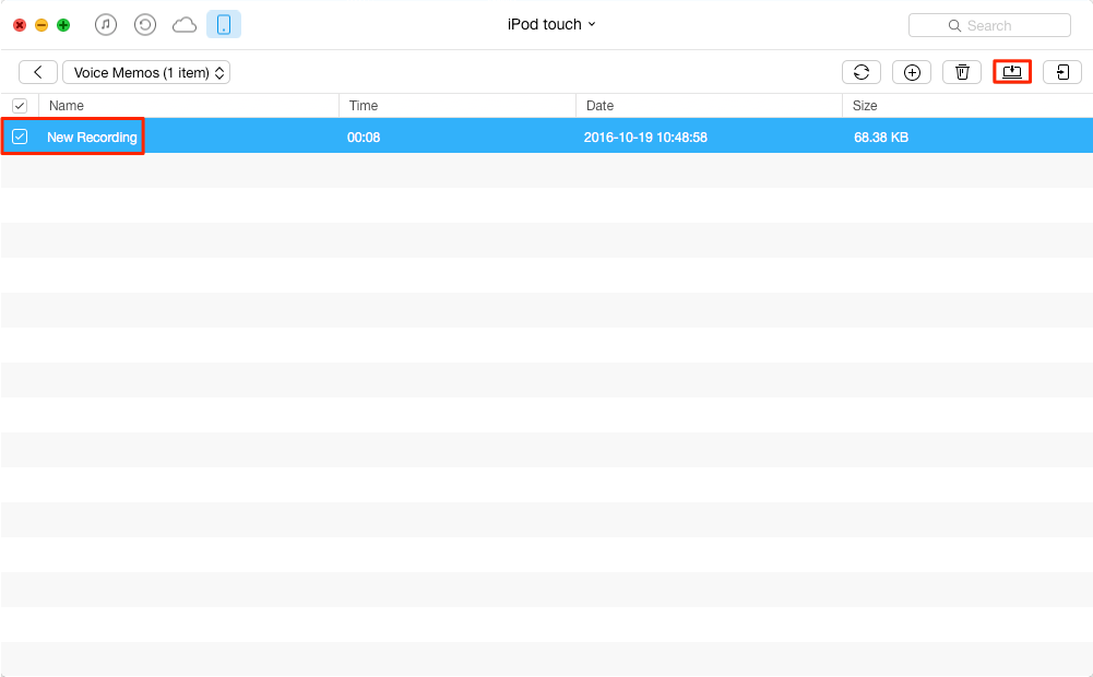 How to Transfer Voice Memos from iPod to Computer - Step 3