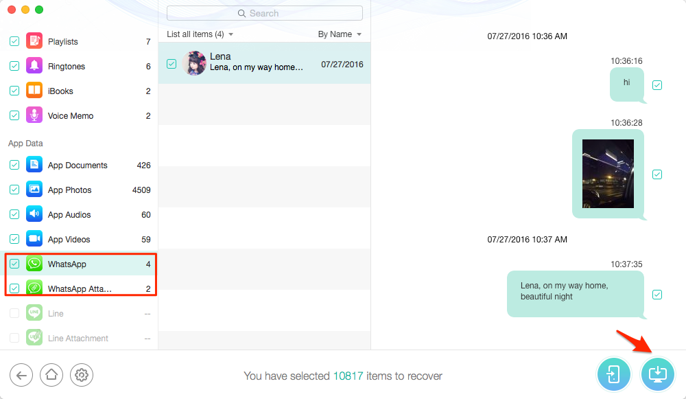 Transfer WhatsApp Messages from iPhone to Computer – Step 2