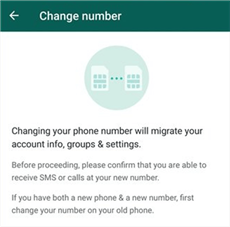 Transfer WhatsApp via Number