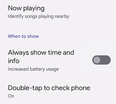 Turn off Always Show Time and Info