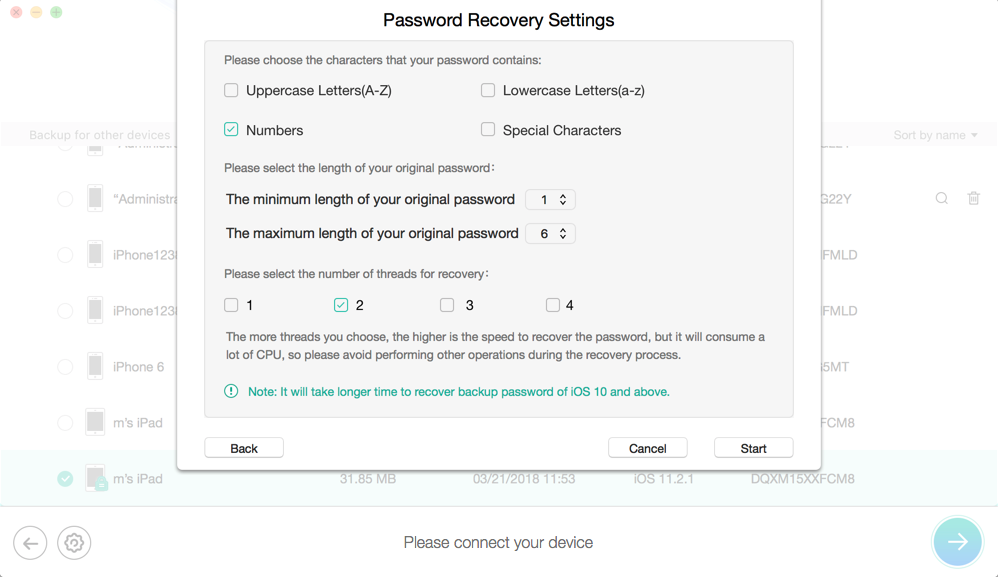 How to Turn Off iTunes Backup Encryption Without the Password – Step 2