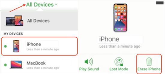 Turn off “Find My iPhone” from iCloud