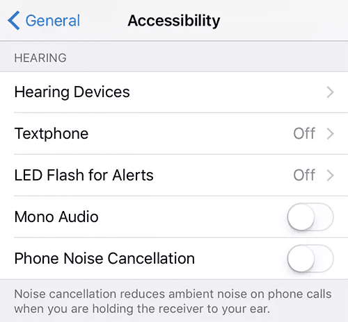 Turn Off iPhone Noise Cancellation in Settings