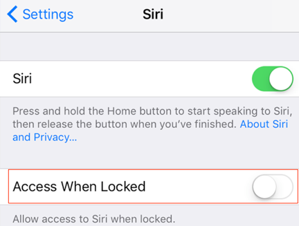 Turn Off Siri on the Lock Screen