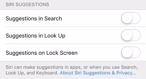 Turn off Siri Suggestions on your iPhone