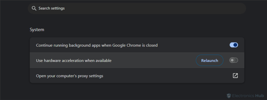 Turn Off Use Hardware Acceleration When Available
