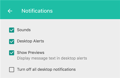 Turn off WhatsApp Web Notifications