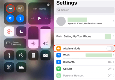 Turn on Airplane Mode