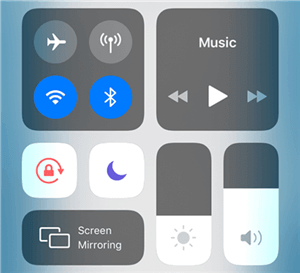 Turn on Bluetooth from Control Center