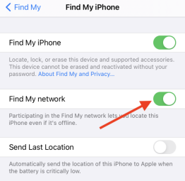 Allow iPhone to be Located when Offline