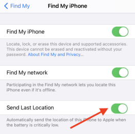 Send the iPhone Location to Apple