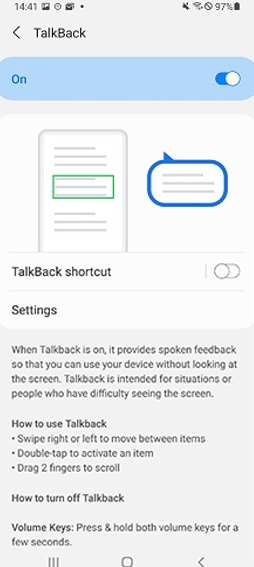 TalkBack Shortcut