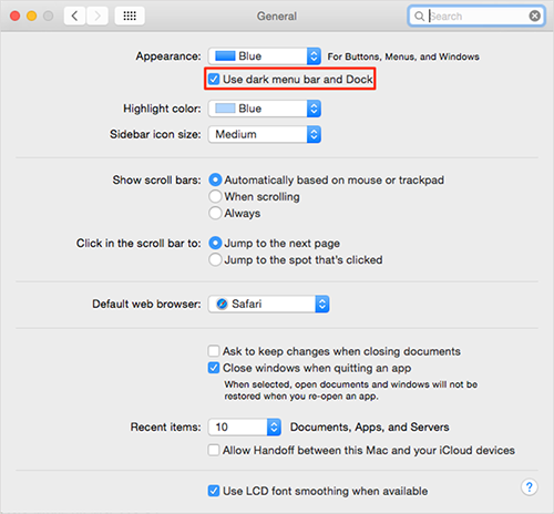 How to Enable The Dark Mode on Mac OS X