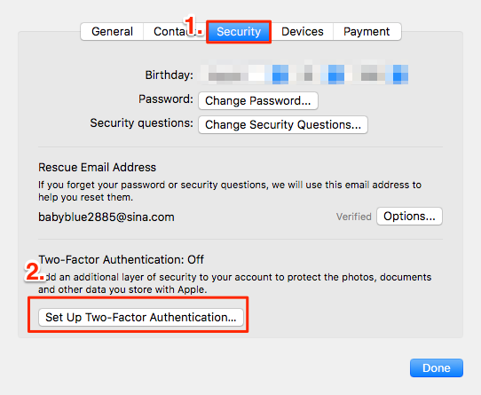 How to Turn on Two-Factor Authentication Mac – Step 3