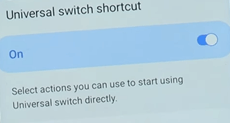Turn on Universal Switch