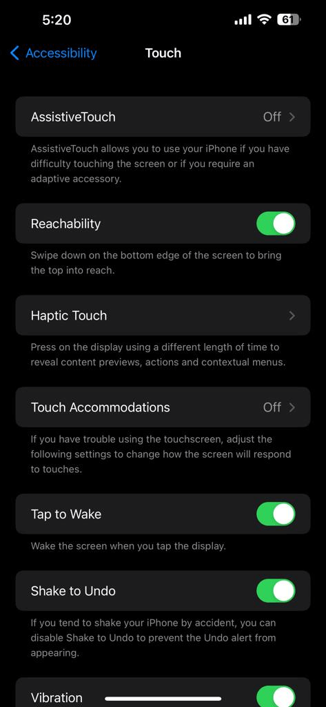 Turn Toggle Off for Assistive Touch