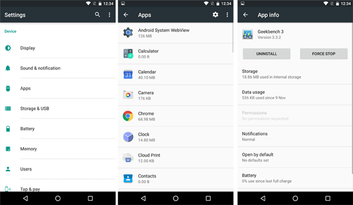 Uninstall Apps on Android Phone via Settings