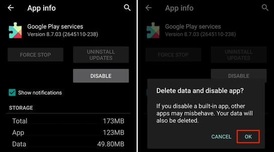 how to disable uninstall google play