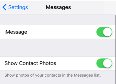 Turn off and on the iMessage Feature