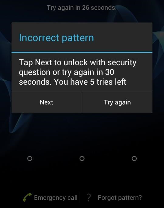 password factory reset android