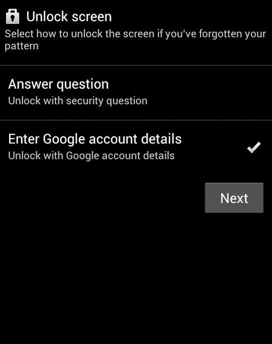 How to Unlock Android Phone Password without Factory Reset on Android 4.4 or Lower - Step 2