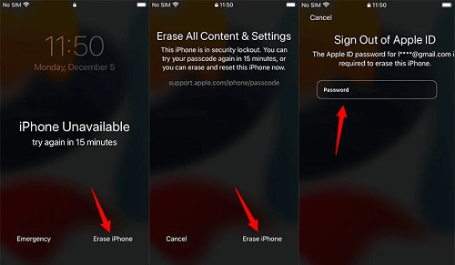 Unlock iPhone 15 without Passcode via Erase iPhone