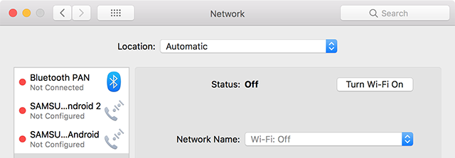 Enable WiFi on Mac