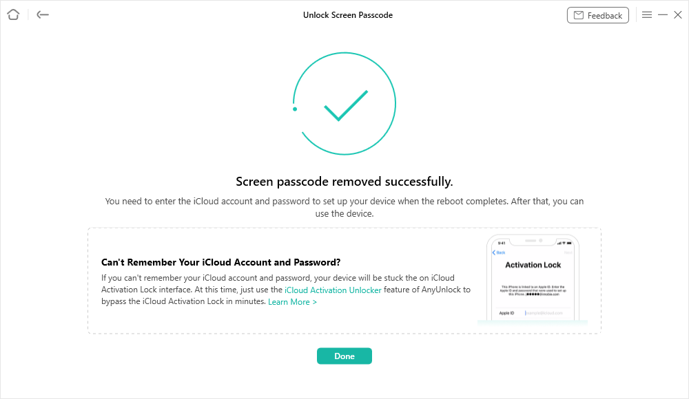 iOS Device Unlocked Successfully
