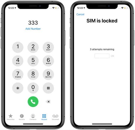 Unlock SIM Card iPhone via the Phone App