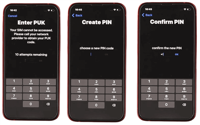 Unlock SIM Card with PUK Code