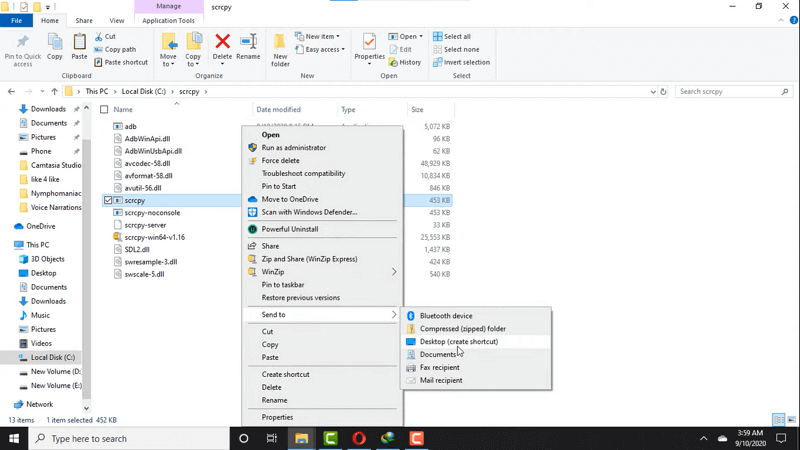 Unzip the File in Local Dis (C) and Create a Desktop Shortcut